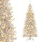 Pre-Lit Artificial Silver Tinsel Xmas Tree with 790 Branch Tips and 300 LED Lights